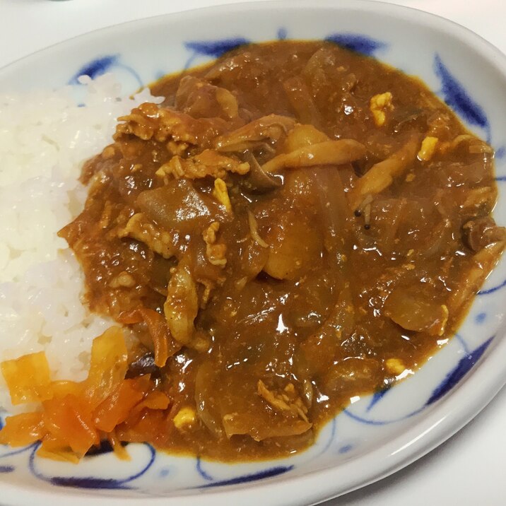 大根消費!豚肉ときのこの大根カレー